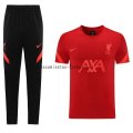 Camiseta de Entrenamiento Conjunto Completo Liverpool 2021/2022 Rojo Negro