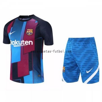 Camiseta de Entrenamiento Conjunto Completo Barcelona 2021/2022 Azul Rojo