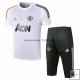 Camiseta de Entrenamiento Conjunto Completo Manchester United 2020/2021 Blanco Negro