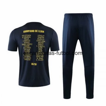 Camiseta de Entrenamiento Conjunto Completo Barcelona 2019/2020 Negro Amarillo
