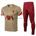 Camiseta de Entrenamiento Conjunto Completo Liverpool 2021/2022 Amarillo Rojo