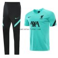Camiseta de Entrenamiento Conjunto Completo Liverpool 2021/2022 Verde Negro