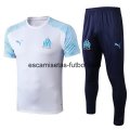Camiseta de Entrenamiento Conjunto Completo Marsella 2019/2020 Azul Blanco