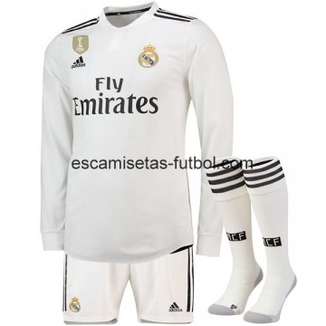 Camiseta del Real Madrid 1ª (Pantalones+Calcetines) Equipación 2018/2019 ML