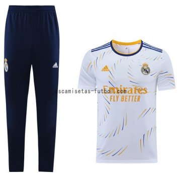 Camiseta de Entrenamiento Conjunto Completo Real Madrid 2021/2022 Blanco Azul