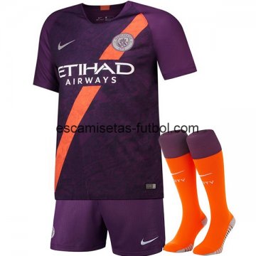 Camiseta del Manchester City 3ª (Pantalones+Calcetines) Equipación 2018/2019