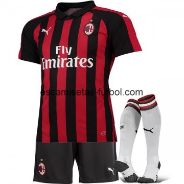 Camiseta del AC Milan 1ª (Pantalones+Calcetines) Equipación 2018/2019