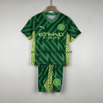 Portero Conjunto De Niños Manchester City 2023/2024 Verde