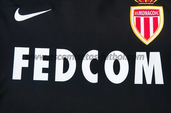 Camiseta de Entrenamiento Conjunto Completo AS Monaco 2017/2018 Negro - Haga un click en la imagen para cerrar