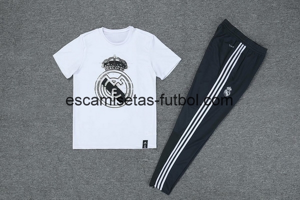 Camiseta de Entrenamiento Conjunto Completo Real Madrid 2019/2020 Blanco Azul - Haga un click en la imagen para cerrar