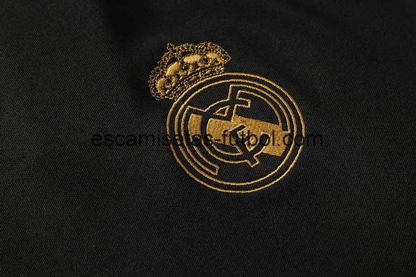 Camiseta de Entrenamiento Conjunto Completo Real Madrid 2019/2020 Negro Amarillo - Haga un click en la imagen para cerrar