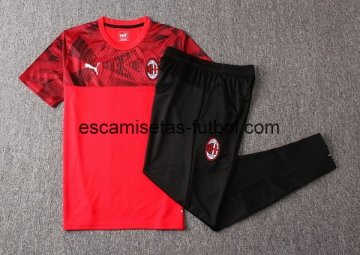 Camiseta de Entrenamiento Conjunto Completo AC Milan 2019/2020 Rojo Negro