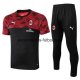 Camiseta de Entrenamiento Conjunto Completo AC Milan 2019/2020 Negro Rojo Blanco