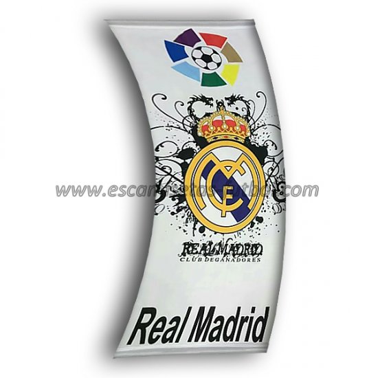 Futbol Bandera de Real Madrid Blanco - Haga un click en la imagen para cerrar