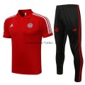 Conjunto Completo Polo Bayern Múnich 2021/2022 Rojo Negro