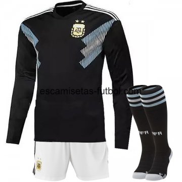 Camiseta de la Selección (Pantalones+Calcetines) de Argentina 2ª Equipación 2018 ML