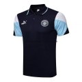 Camiseta de Polo Manchester City 2021/2022 Negro Azul Blanco