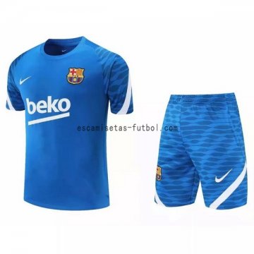 Camiseta de Entrenamiento Conjunto Completo Barcelona 2021/2022 Azul