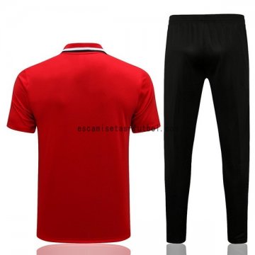 Conjunto Completo Polo Manchester United 2021/2022 Rojo Blanco Negro