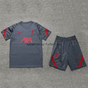 Camiseta de Entrenamiento Conjunto Completo Liverpool 2020/2021 Gris Rojo