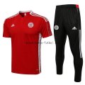 Conjunto Completo Polo Bayern Múnich 2021/2022 Rojo Negro Blanco