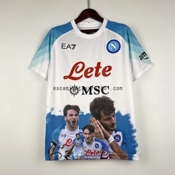 Tailandia Especial Camiseta del Napoli 2023/2024 Blanco Azul